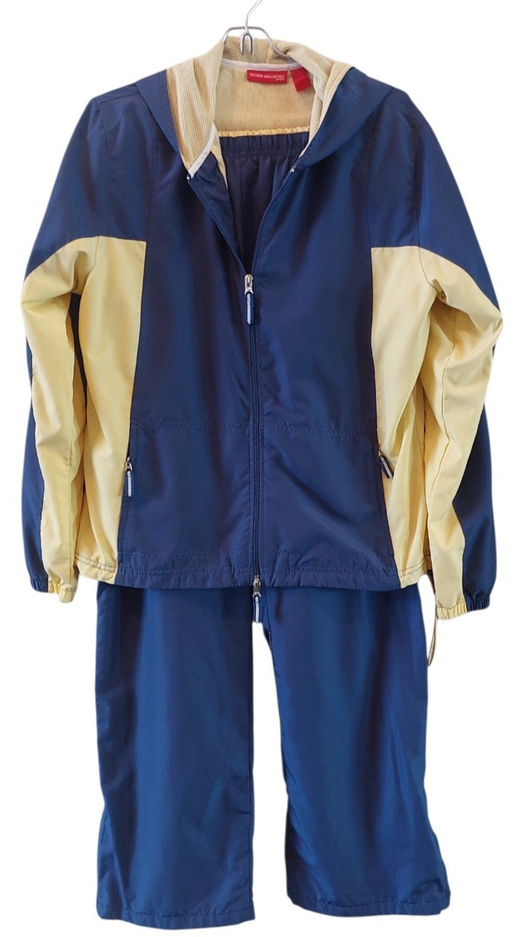 Gloria Vanderbilt Women's 90s Nylon Tracksuit Set Size L Streetwear Vintage